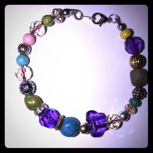 Beaded bracelet on Chinese Silk Cord Hand designed